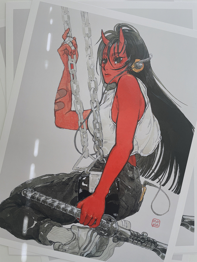 Berserk Demon ink large print