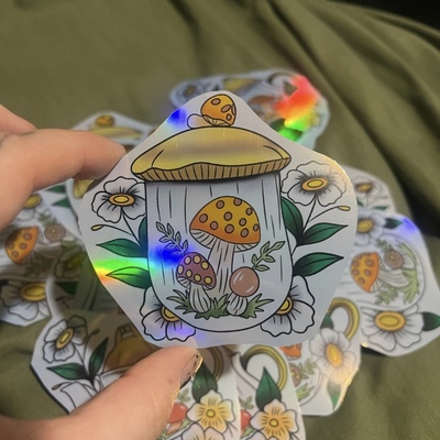 Merry mushroom stickers 