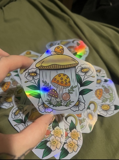 Merry mushroom stickers 