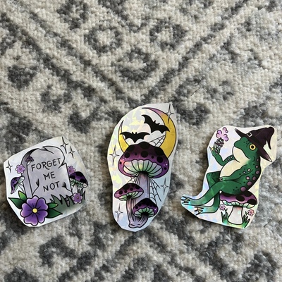 Spooky witchy stickers 