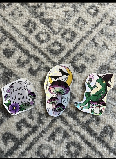 Spooky witchy stickers 