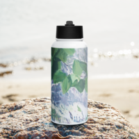 Stainless steel water bottle with a straw lid - Rain - Thumbnail 1