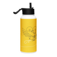 FFT Stainless steel water bottle with a straw lid - Thumbnail 3