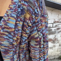 Hand-Knit Cardigan Sweater - Thumbnail 1