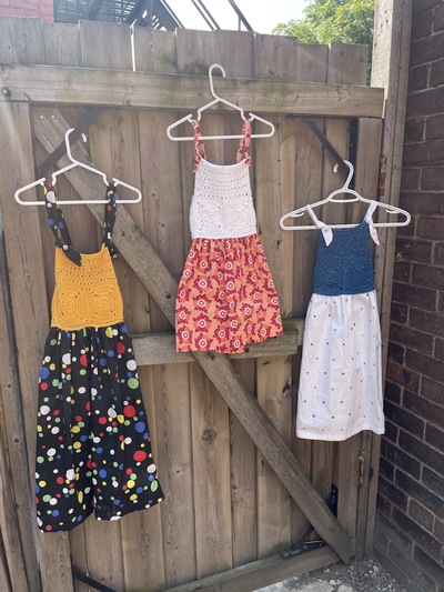 Handmade Dress with Crochet Top