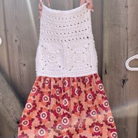 Handmade Dress with Crochet Top - Thumbnail 1