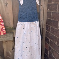 Handmade Dress with Crochet Top - Thumbnail 3