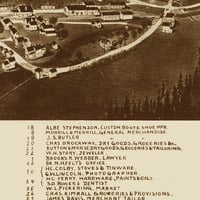 Hillsborough-Bridge, NH in 1884 - Bird's Eye View Map, Aerial, Panorama, Vintage, Antique, Reproduction, Giclée, Framable, Fine Art - Thumbnail 3