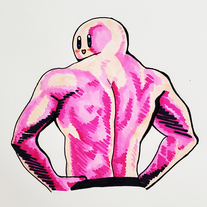 Buff Kirby [Pen and Marker]