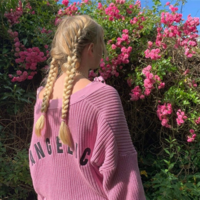 ANGELIC PINK KNITTED CARDIGAN SWEATER - Thumbnail 2