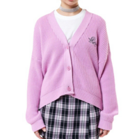 ANGELIC PINK KNITTED CARDIGAN SWEATER - Thumbnail 3