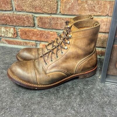 Handmade outstanding finishing rust leather finishing cap toe boot