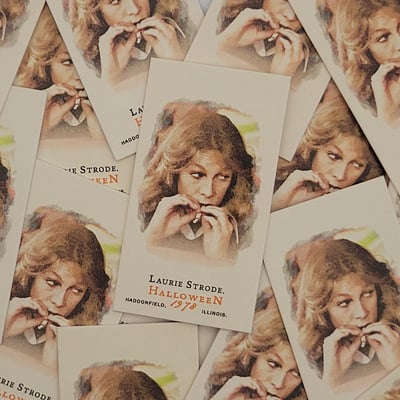 Laurie strode and mary jane halloween vintage custom horror trading card