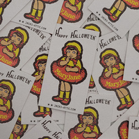 Laurie Strode and Mary Jane Halloween Vintage Custom Horror Trading Card - Thumbnail 1