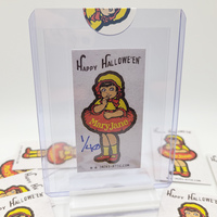 Laurie Strode and Mary Jane Halloween Vintage Custom Horror Trading Card - Thumbnail 5