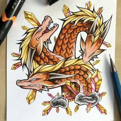 Crystal dragons #4 - print
