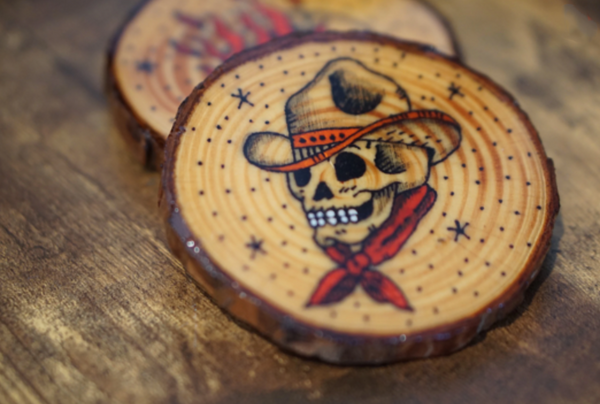Cowboy Skull Wooden Coasters