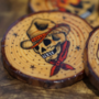 Skull Set of 4 Wooden Coasters -3
