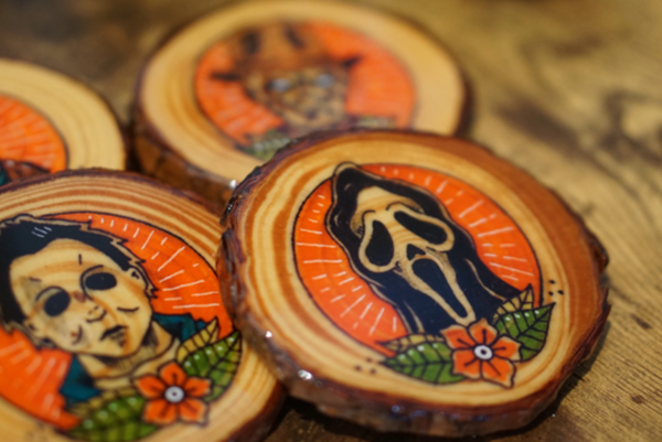 Psycho Killers Set of 4 Wooden Coasters 