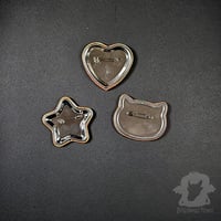 Crystal Brooch - Heart Button - Thumbnail 1
