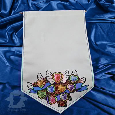 Crystal brooch pin banner