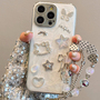 Silicone Case With Diamond For iPhone 16 15 14 13 IPS501-1