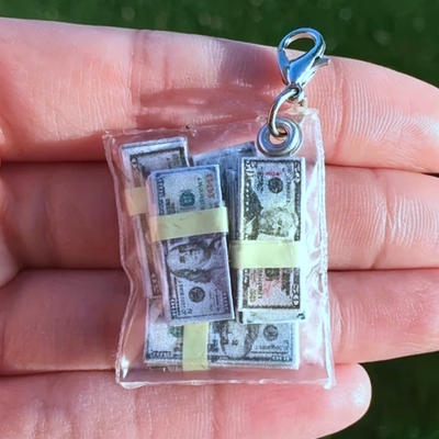 Free shipping-mini money bag keychain