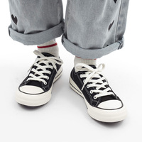 Black White Classic Canvas Shoes - Thumbnail 1