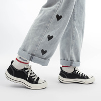 Black White Classic Canvas Shoes - Thumbnail 2