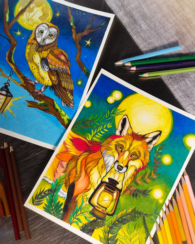 Coloring Kit: Night Lights