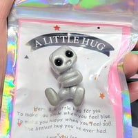 Pocket Hug Robot Mini Figurine Gift Kawaii Desk Friend - Thumbnail 1