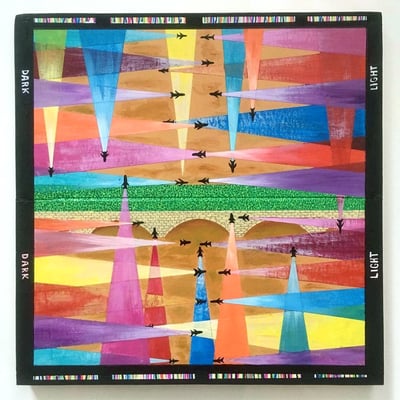 "easy maze: a green line in the desert" --- by mark rice 