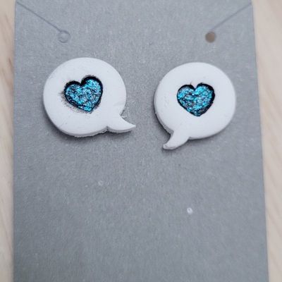 Heart bubble dark blue