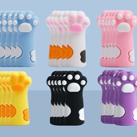 30pcs Cute Cartoon Cat Paw Design Silicone Pencil Caps Covers, Universal Pen Holder, Portable & Durable - Thumbnail 5