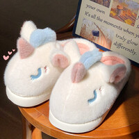 Magic Unicorn Plush Slippers - Thumbnail 1