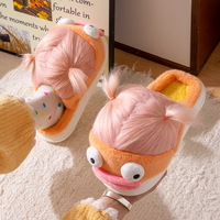 Funky Girl Plush Slippers - Thumbnail 2