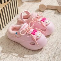 Pink Melody Fleece Slippers - Thumbnail 1