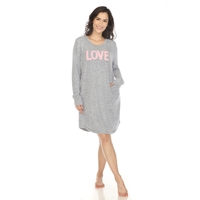 White Mark Women's Long Sleeve Sleepshirt - Thumbnail 5
