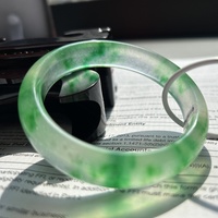 Jade Bracelet, Glutinous Rice Ice Seed, Yang Green Floating Color Bracelet, Jade Bracelet, Water Moisturizing and Transparent Green Jade Stone Gift - Thumbnail 9