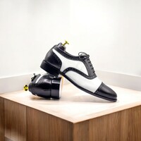 Handmade Oxford Leather Men's Classic Style Shoes. - Thumbnail 1