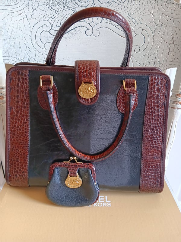 Vintage Brahmin Satchel and Matching Coin Purse