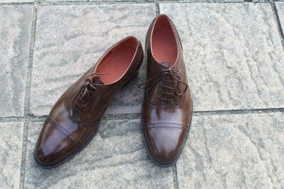 Crafted Leather Classic Men Brown Leather Oxford Dress Shoes