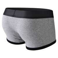 3PK Wolf printed Men's sexy underwear cotton blend mid-rise daily wearing boxer briefs Gray DG6001-PJ - Thumbnail 3