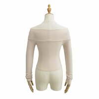 Long-sleeved T-shirt with floral pattern on the chest - Thumbnail 2