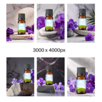 Dropper Bottle 10ml Mockup Violet flavor, Amber Bottle Canva Mockup, Serum Bottle Mockup Natural and Fresh Themed Visuals and Marketing - Thumbnail 1