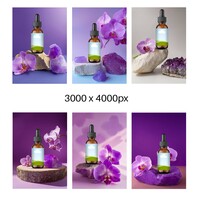 Dropper Bottle 30ml Mockup Orchard flavor, Amber Bottle Canva Mockup, Serum Bottle Mockup Natural and Fresh Themed Visuals and Marketing - Thumbnail 3