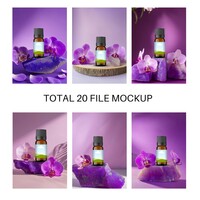 Dropper Bottle 10ml Mockup Orchard flavor, Amber Bottle Canva Mockup, Serum Bottle Mockup Natural and Fresh Themed Visuals and Marketing - Thumbnail 2