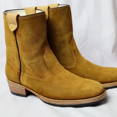 Crafted leather classic brown suede leather men jodhpur dress ankle boot - Thumbnail 5