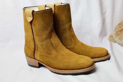 Crafted Leather Classic Brown Suede Leather Men Jodhpur Dress Ankle Boot