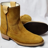 Crafted Leather Classic Brown Suede Leather Men Jodhpur Dress Ankle Boot - Thumbnail 2